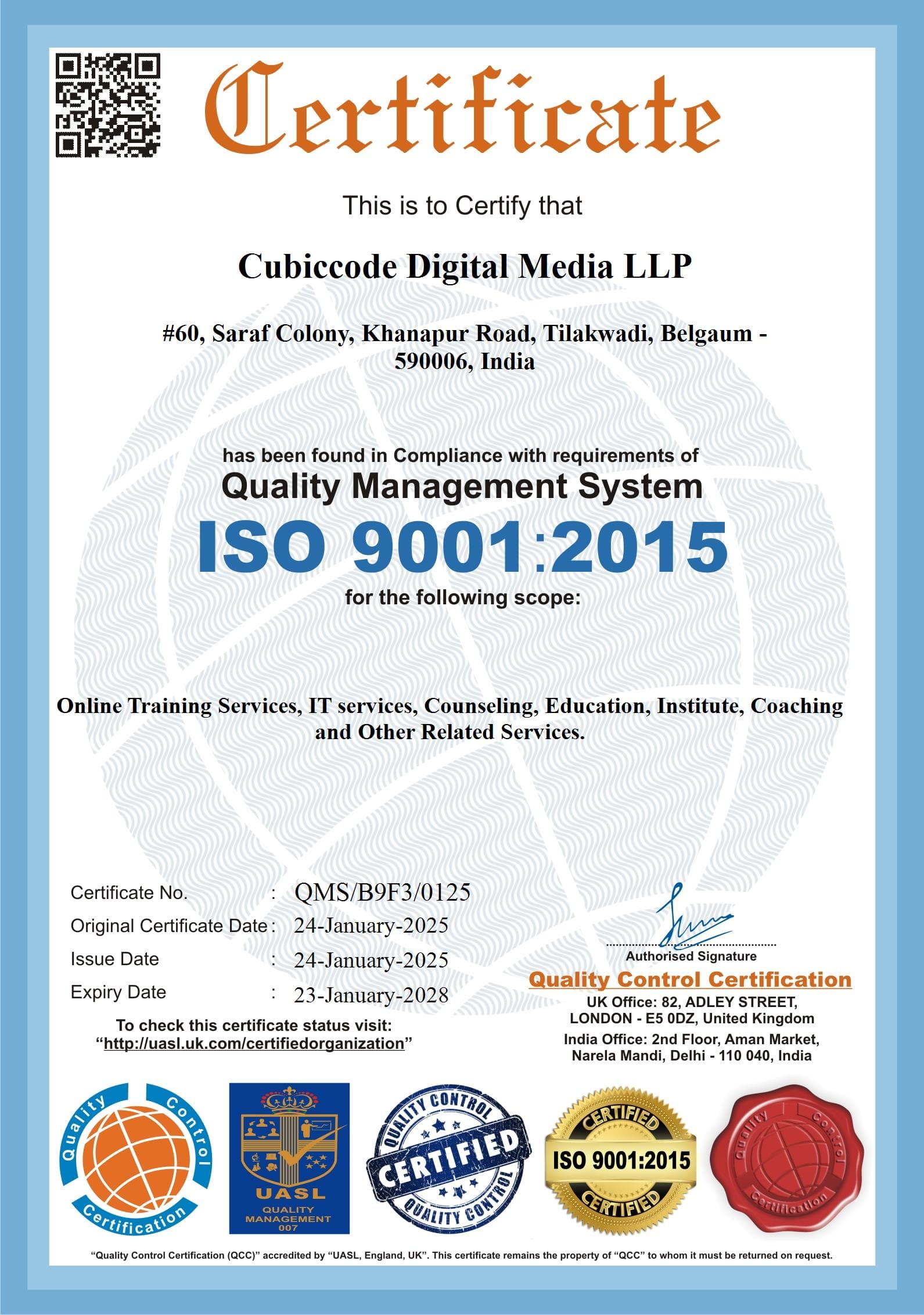 ISO 9001:2015 Certified